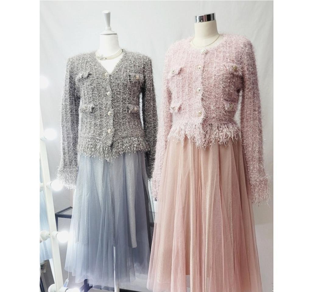 핑크 펄 스커트