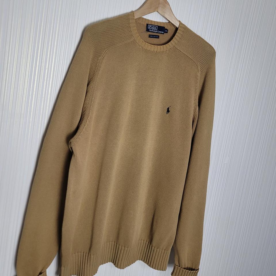 105_폴로 니트 베이지 랄프로렌 클래식 라운드니트