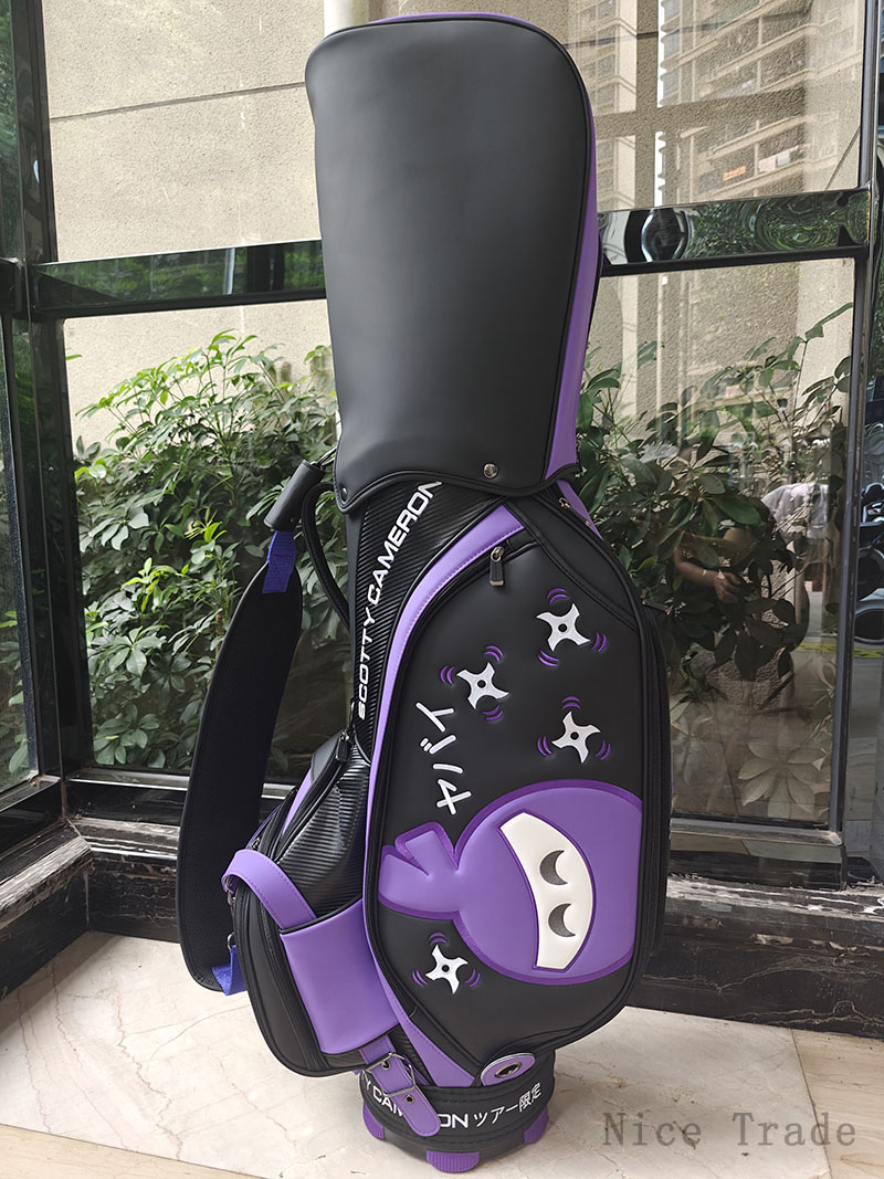 스카티카메론 닌자 물방울모양 방수 프로 캐디백(블랙퍼플)