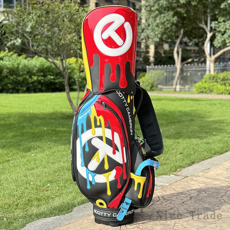 스카티카메론 물방울형 방수 프로 캐디백(레드채색)