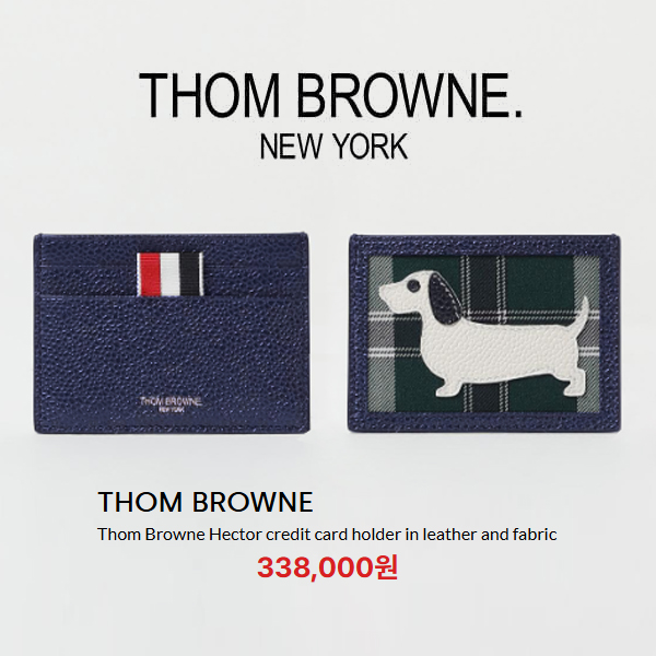 [정품] THOM BROWN 톰브라운 RWB 헥터 타탄체크 카드지갑