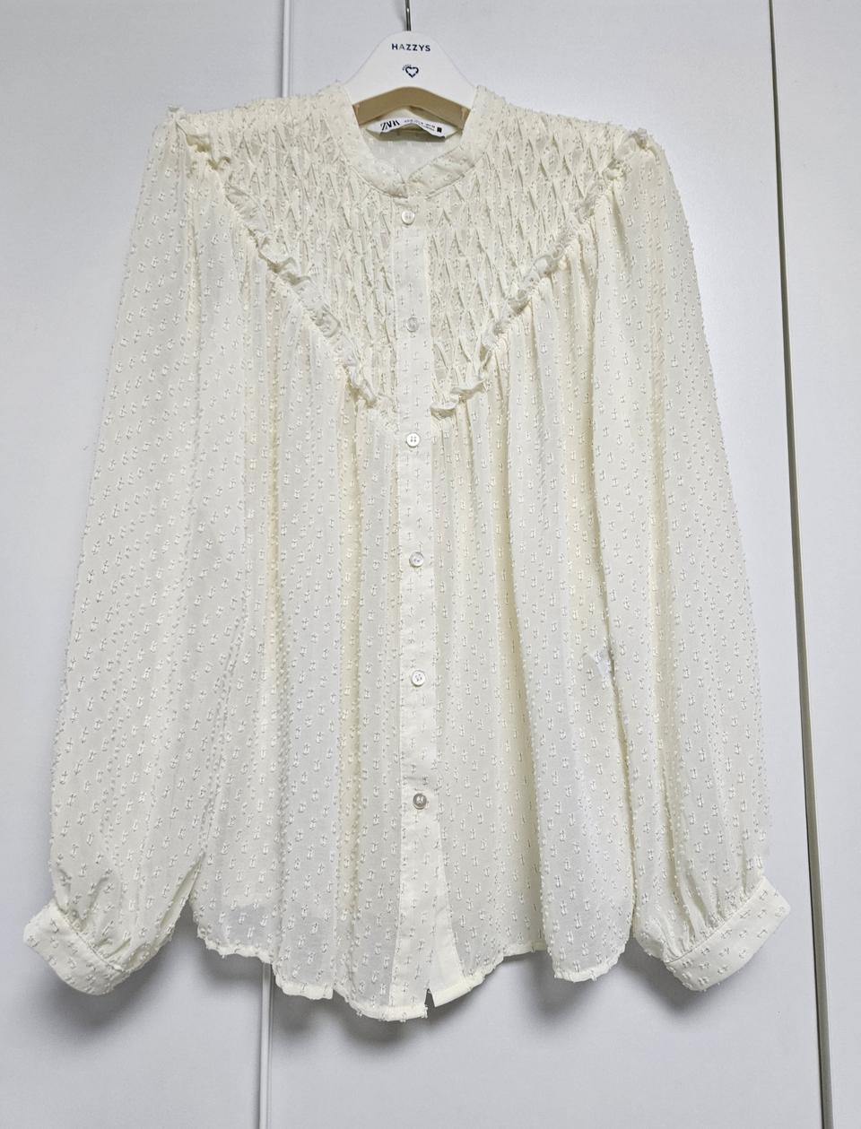 (새상품) 자라(ZARA) 프릴 블라우스 (M)