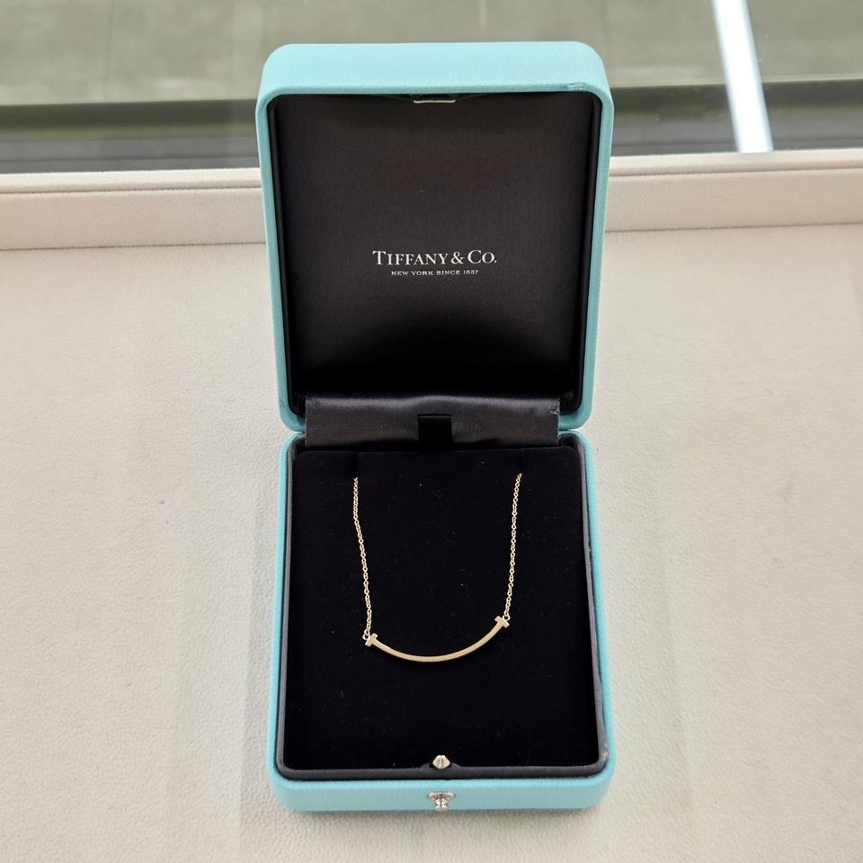 티파니 앤코 T 목걸이 네크리스 로즈 골드 미디움