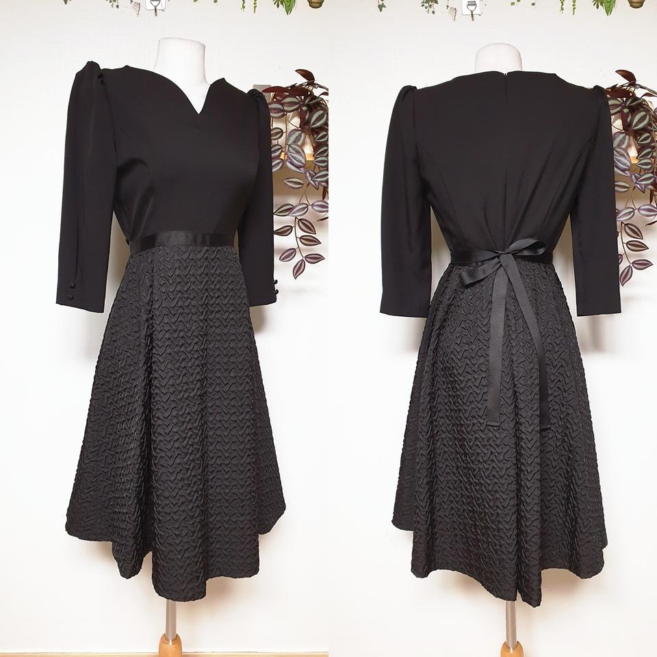 마랑 튤립넥 엠보 롱원피스 55 66 블랙 F