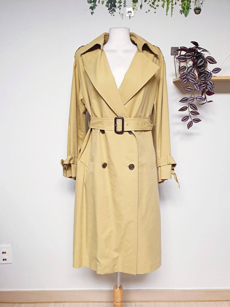 JJ지고트 코튼 트렌치코트 55 66 77 겨자 F