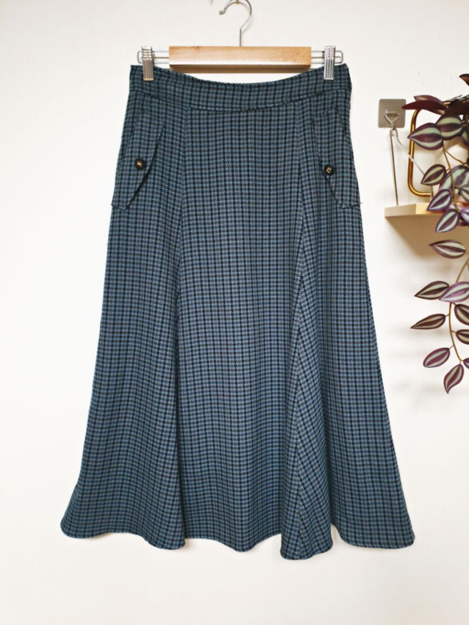 세루티 22fw A라인 롱스커트 55 블루