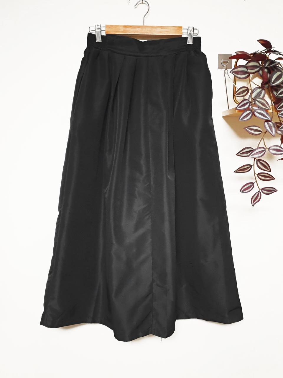 뒷밴딩 롱스커트 55 블랙