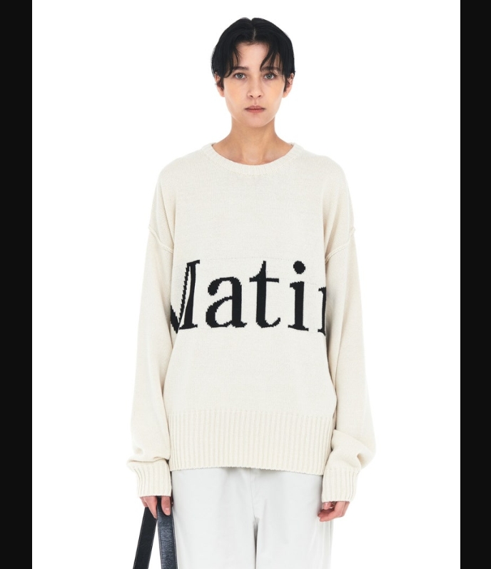 마뗑킴 22SS 빅로고니트 55~88 아이보리 F