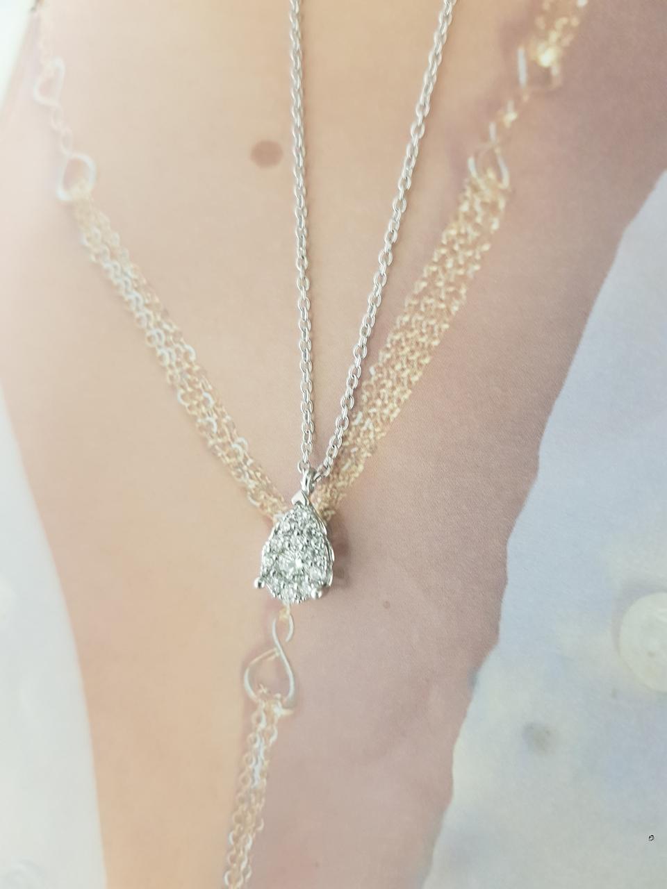 18k 바니찌 천연다이아 목걸이