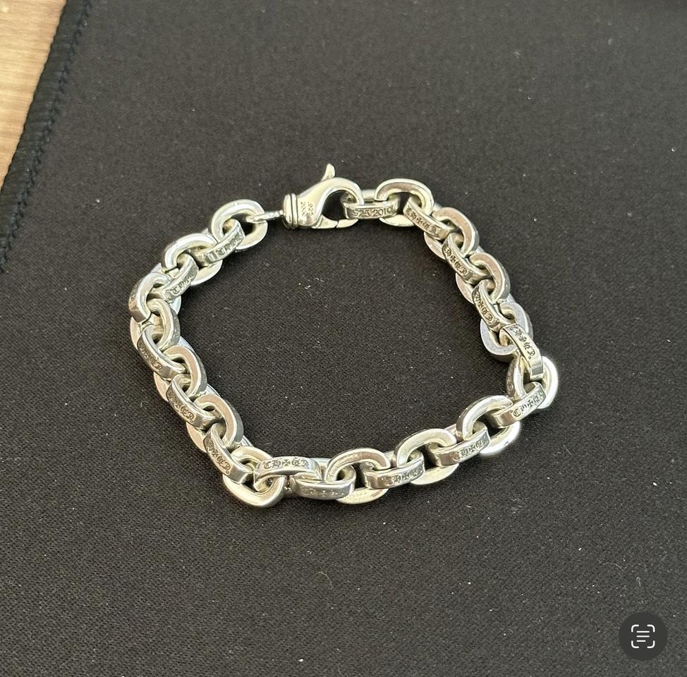 크롬하츠 페이퍼체인 라지 팔찌 20cm 새상품