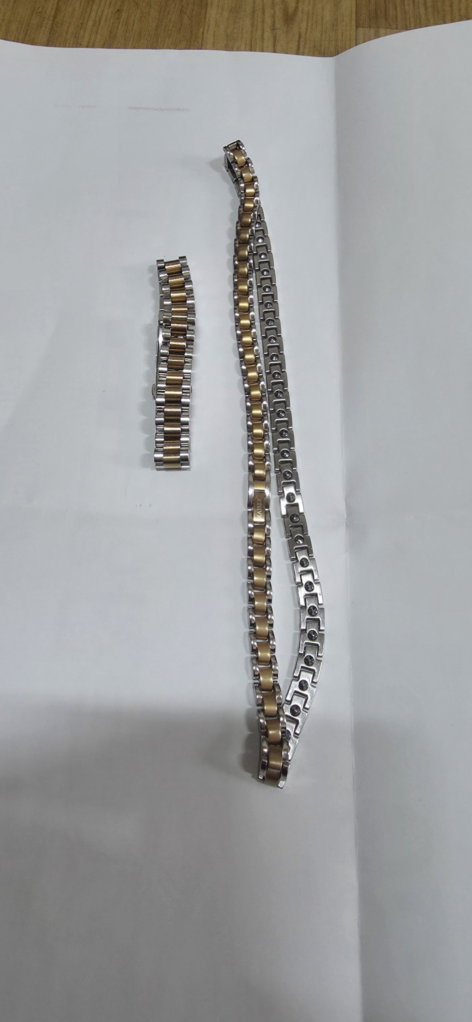 자석팔찌 자석 목걸이 콤비형 남성용