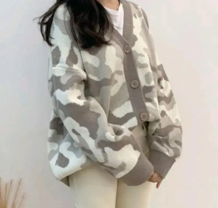 K48 카모루즈핏가디건