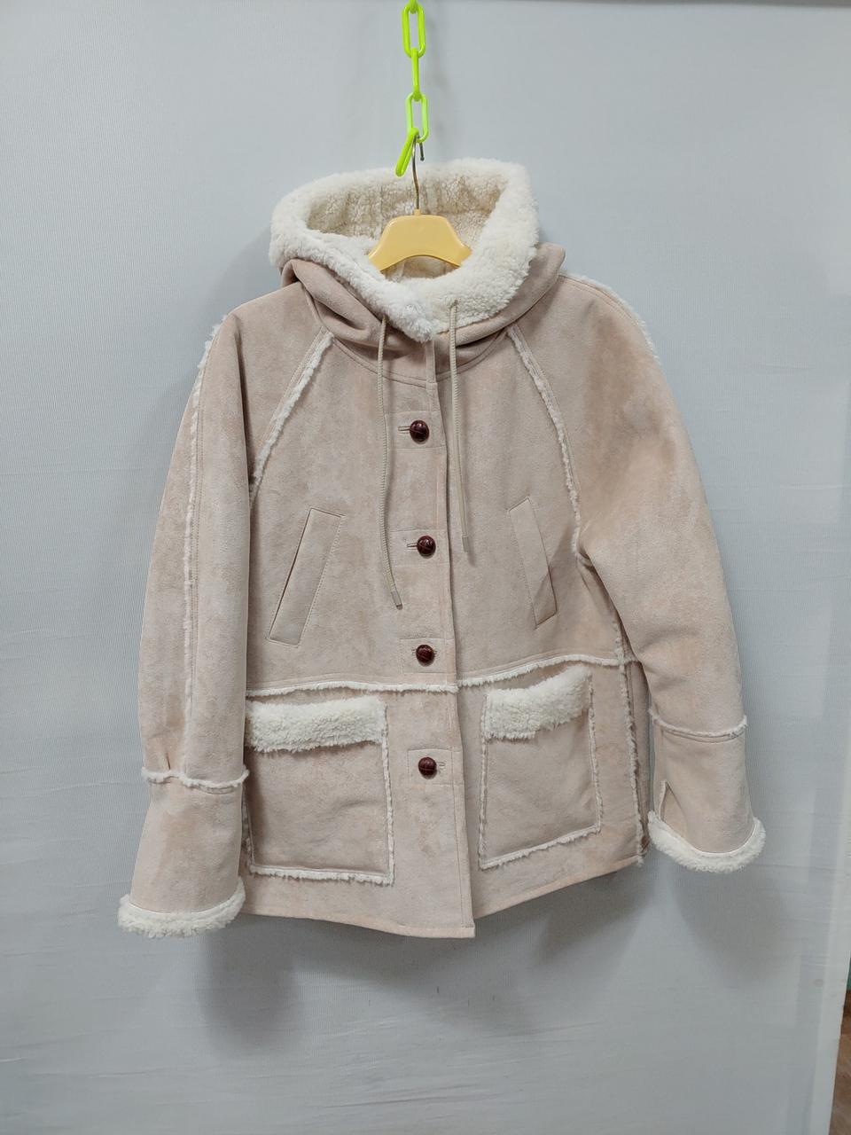 25W AMONG 어몽 후드 무스탕 인조 여성