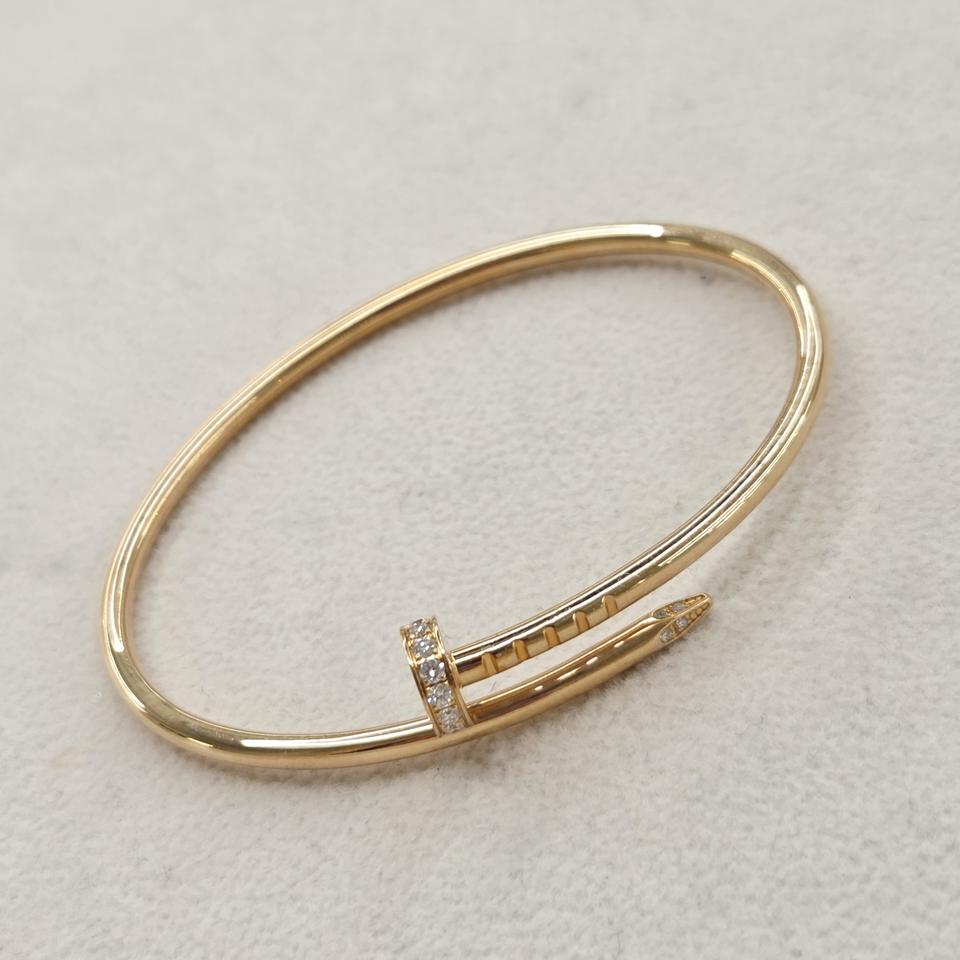 [15호] 까르띠에 앵끌루 sm 스몰 하프 다이아 핑크 로즈 골드