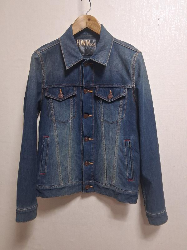 일본판 에드윈 데님청쟈켓 다크블루워싱 져지데님 90 95