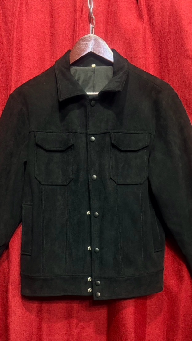 인조 세무 스웨이드 트러커 자켓