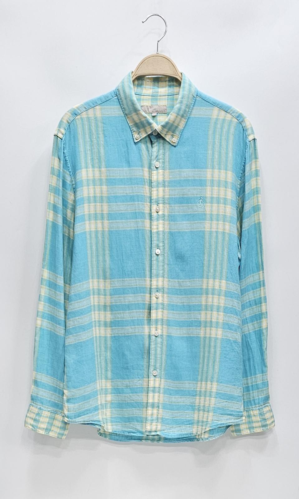 빈폴 린넨 빅 체크 긴팔 셔츠