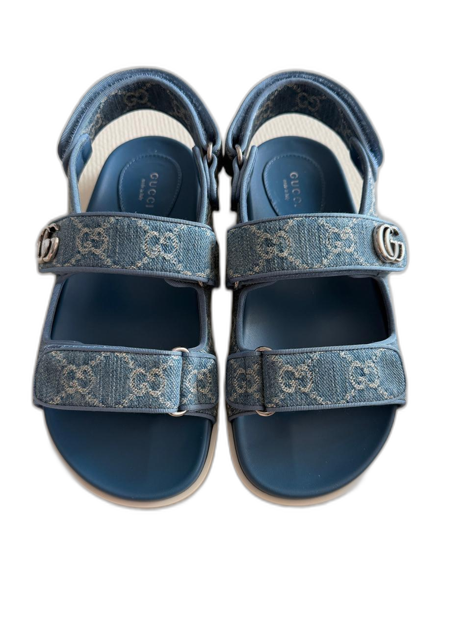 구찌 데님 샌들 37.5 새상품