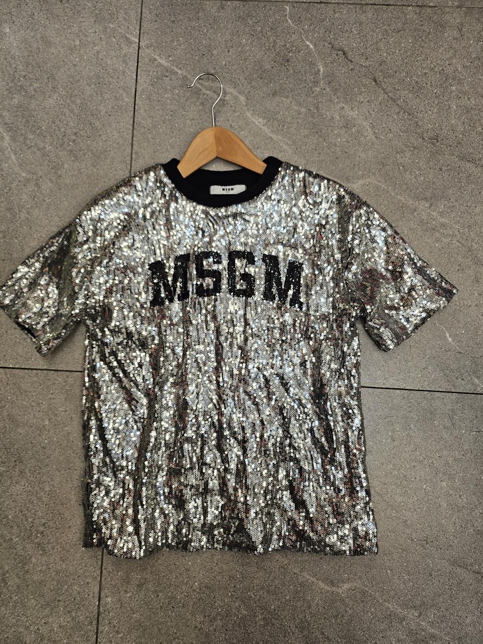 MSGM 실버스팽글 반팔 키즈 티셔츠 12