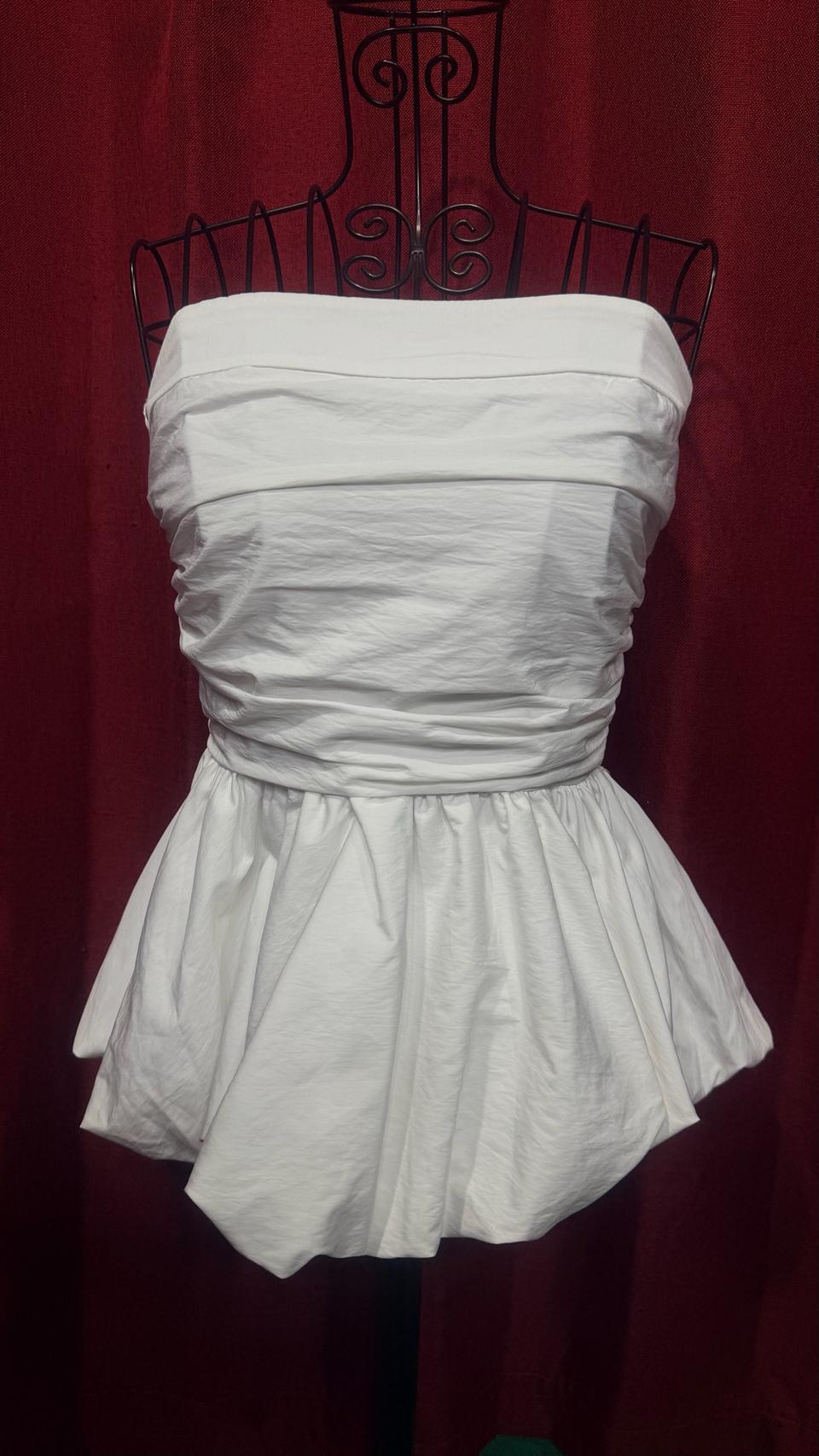 셔링 페플럼 튜브탑 S