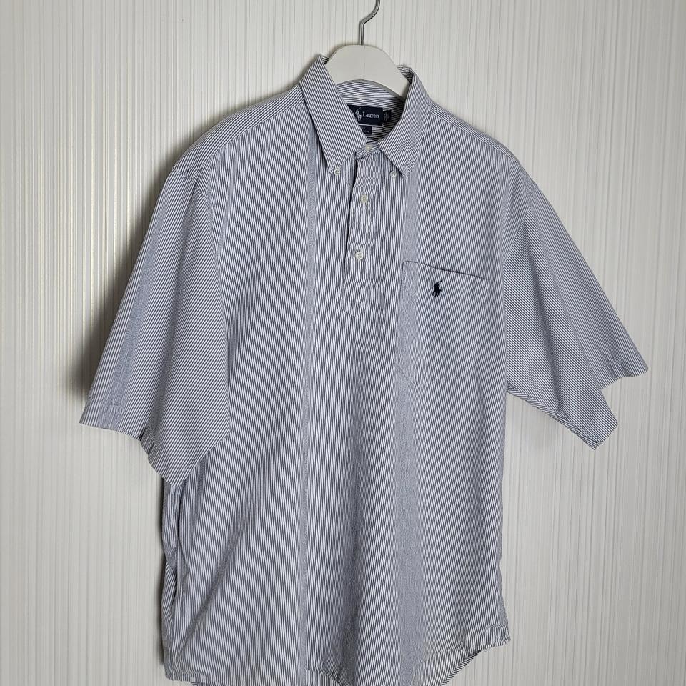 105-110 폴로 시어서커 반팔 카라티 셔츠 PURCELL 스트라이프