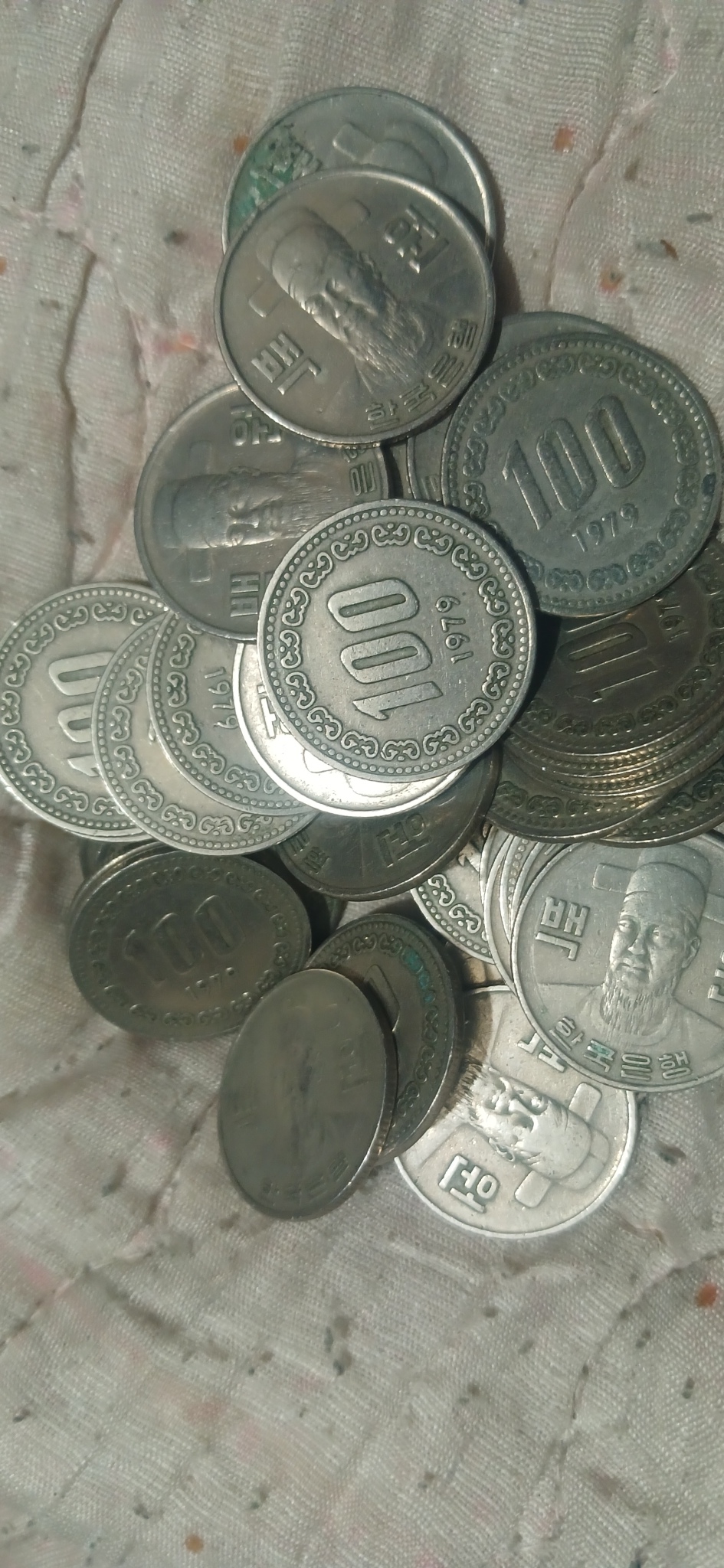 100원동전 30개 1979년 중고