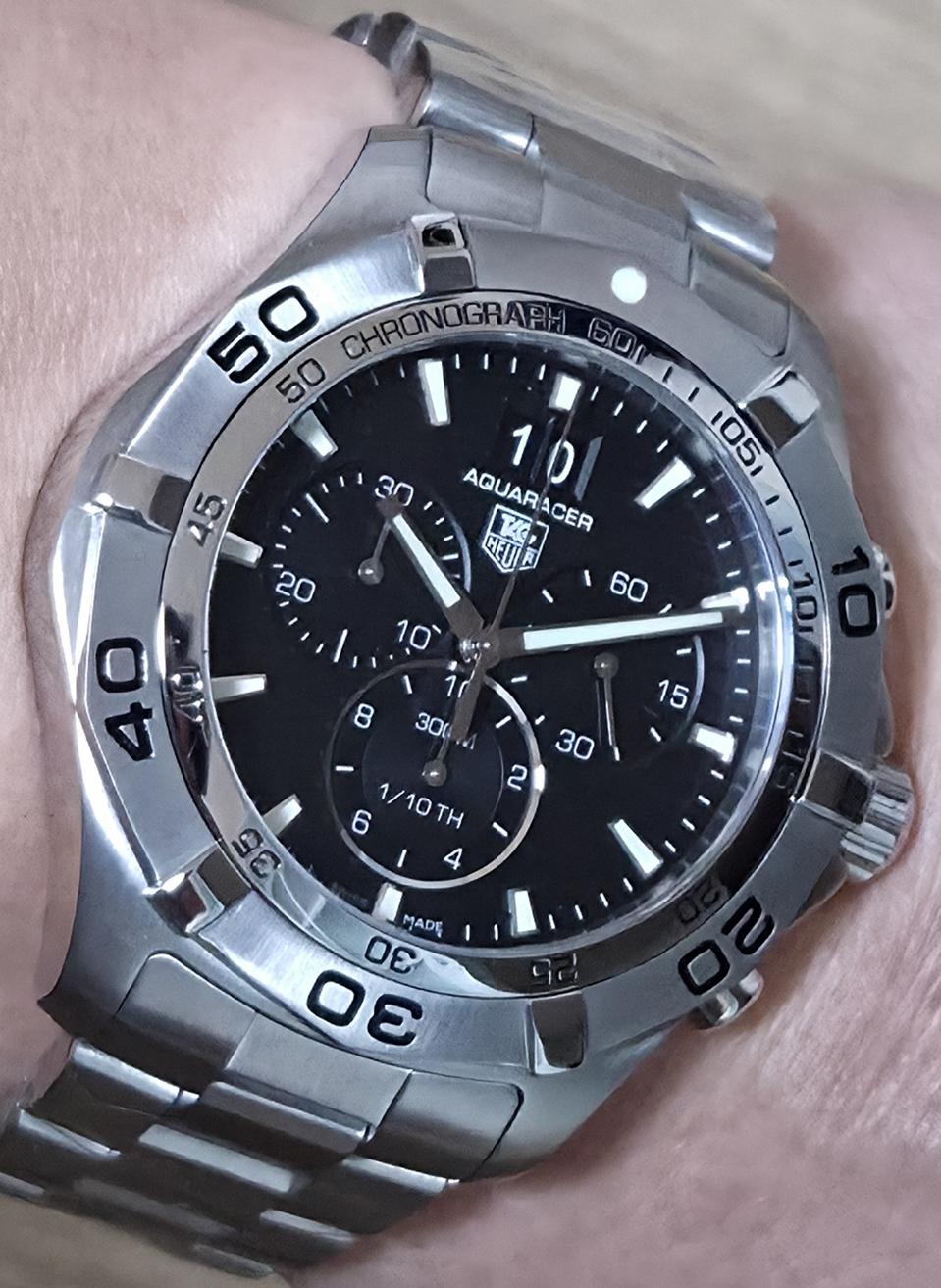 테그호이어 아쿠아레이서 300m 크르노 쿼츠 43mm