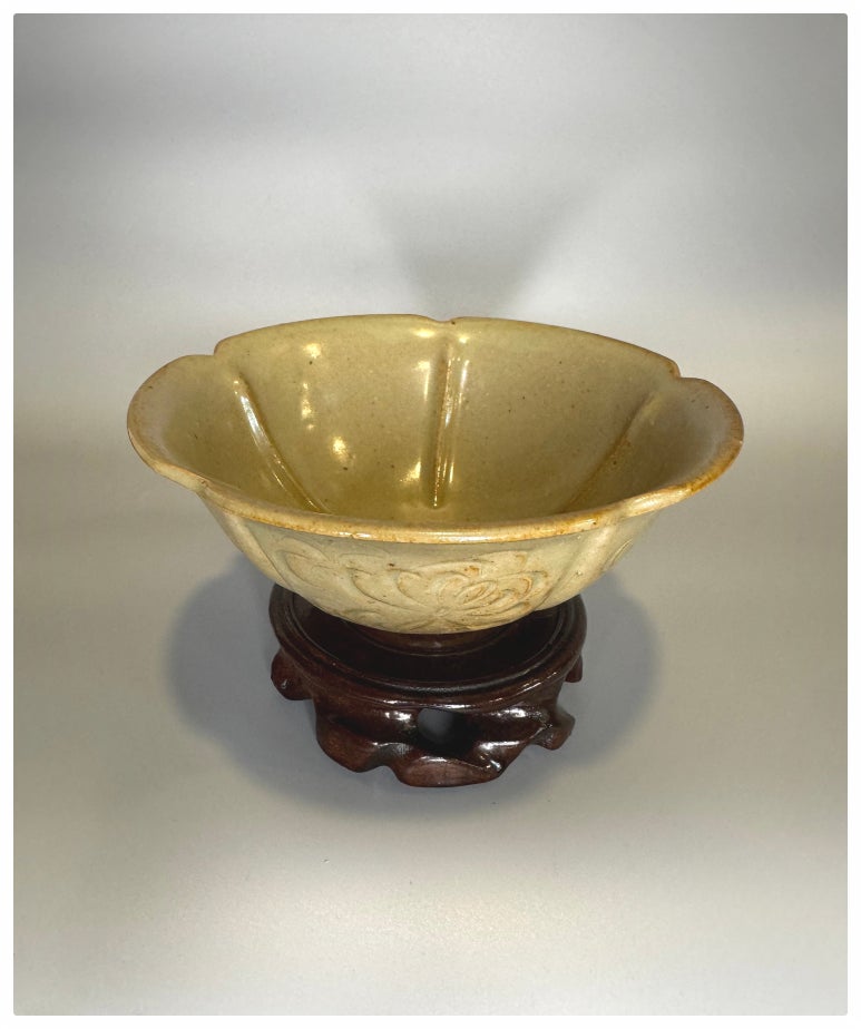 중국 도자기 - 송대 요주요 청유 각화훼문 완