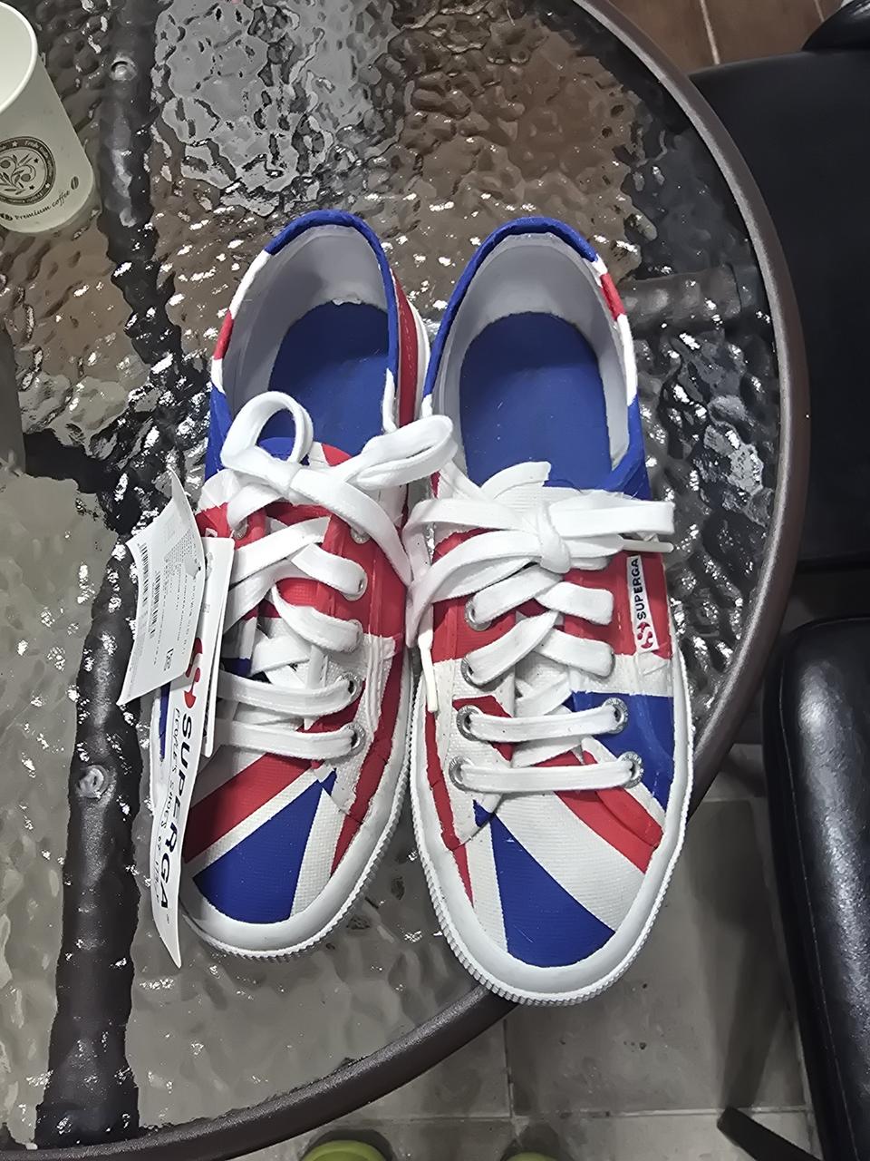새상품 슈페르가 유니온잭 스니커즈230cm