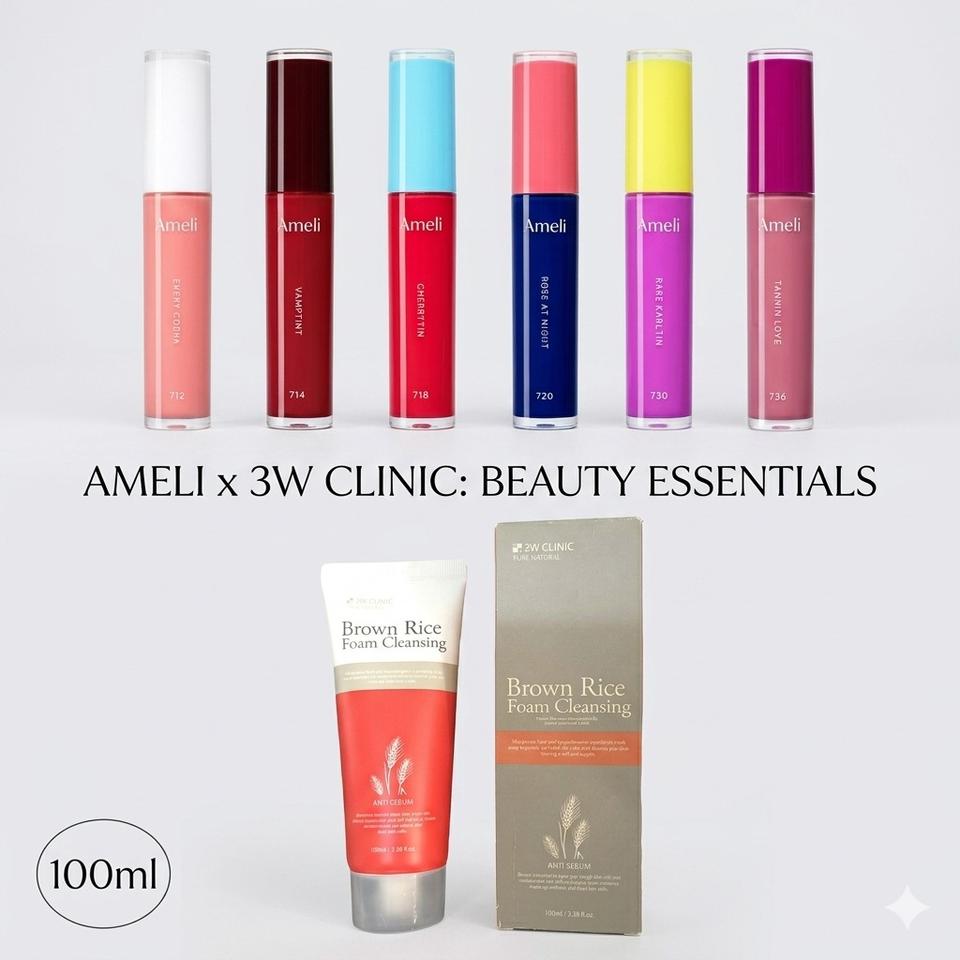 10개 현미 폼클렌징 100ml + 립틴트 6개