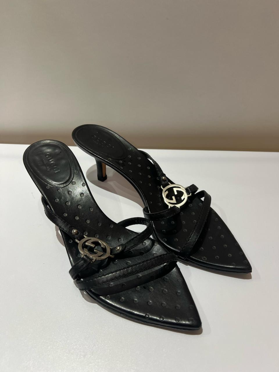 [정품] 구찌 빈티지 톰포드 아카이브 GG 로고 스트랩 샌들