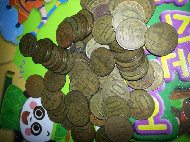 10원 동전 30개 1973년 중고 