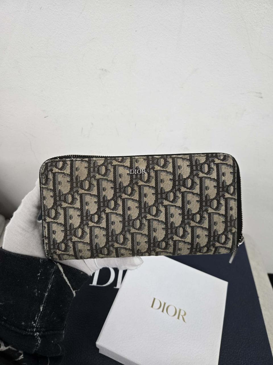 [정품] 디올 오블리크 지퍼 장지갑