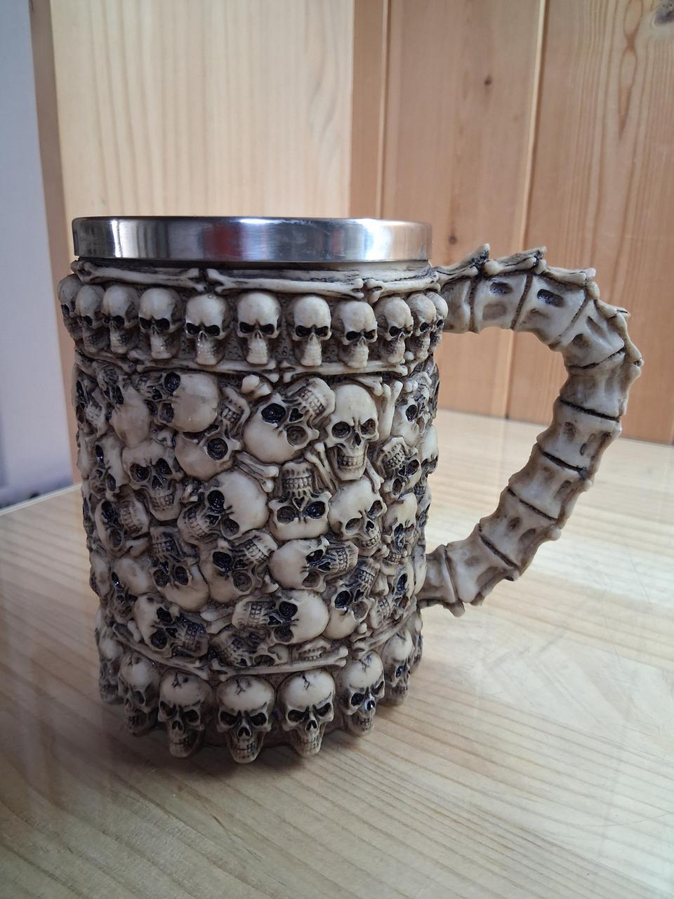해골 디자인 머그컵 스컬컵