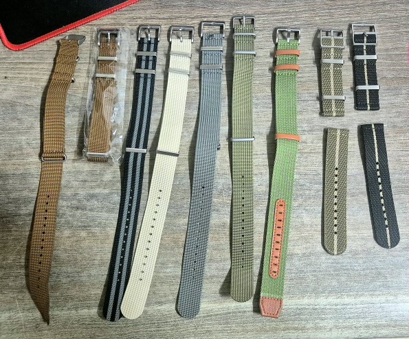 시계 나토스트랩 20mm 9개