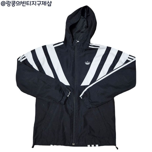 아디다스 올드스쿨 빈티지 오레오 불꽃 바람막이 자켓
