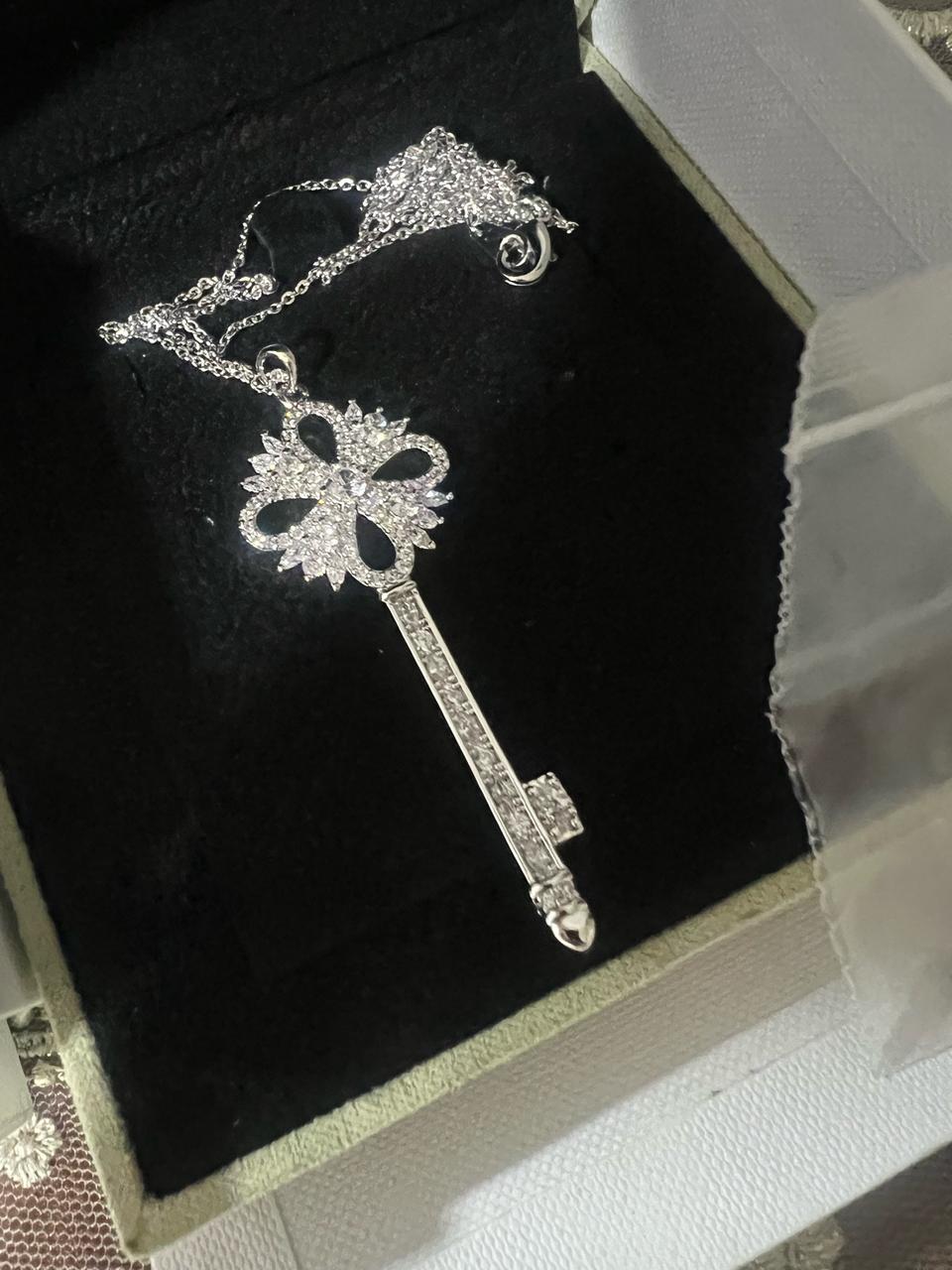 새상품 실버 열쇠키 팬던트 티파니목걸이