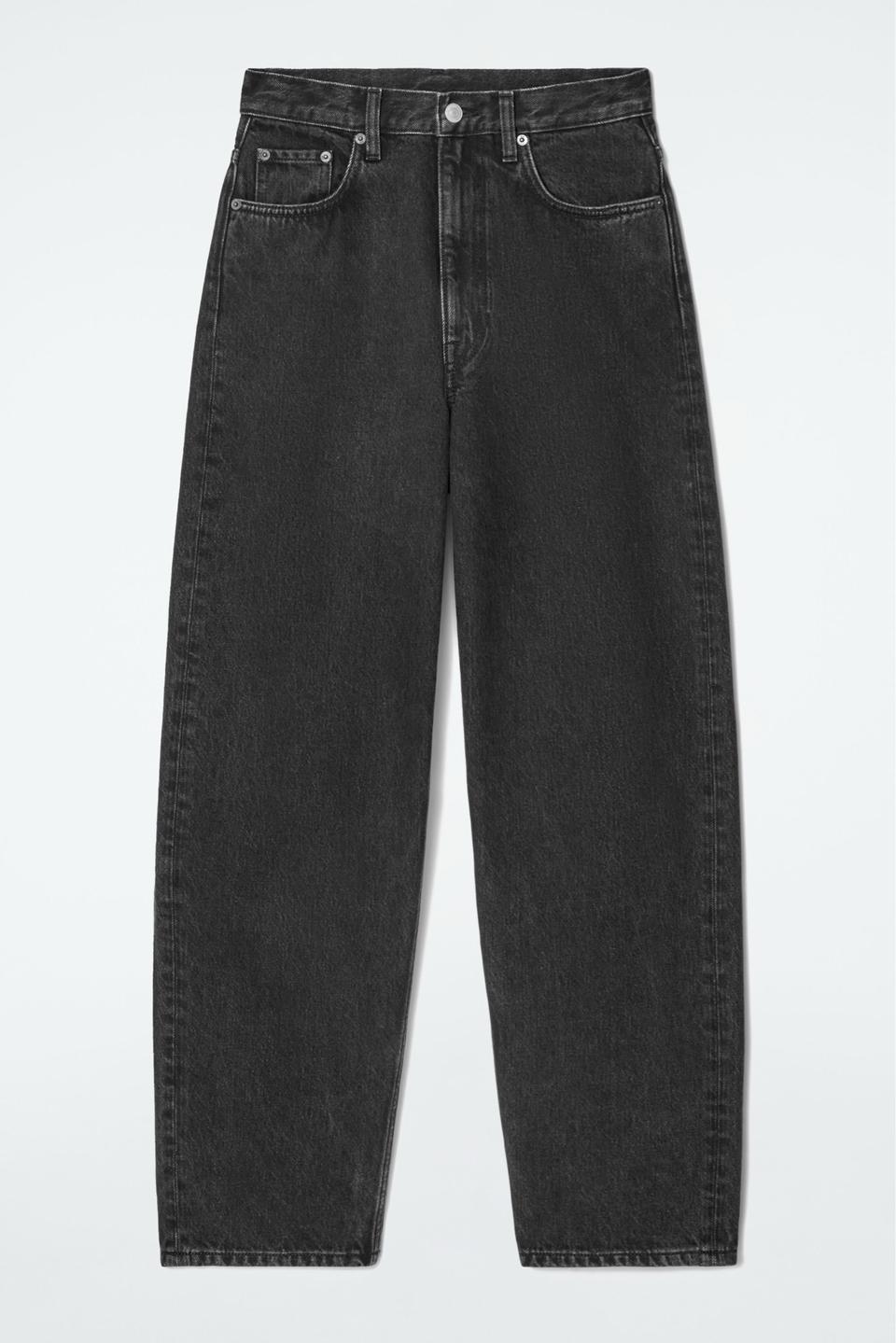 COS(코스) 와이드 레그 데님 트라우저 / 26사이즈 (워시드 블랙)