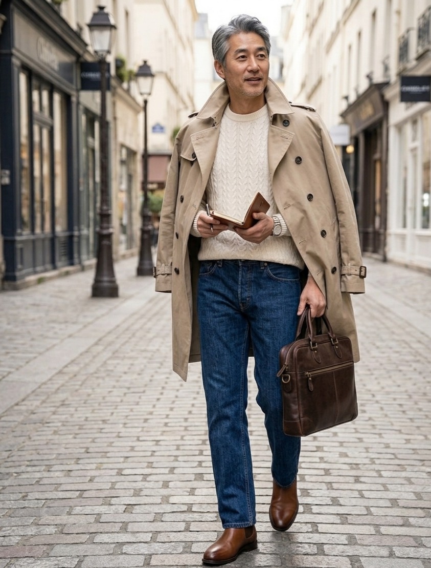 [정품] BEANPOLE 빈폴 남성 데님 팬츠 34 (진청 워싱/구제)