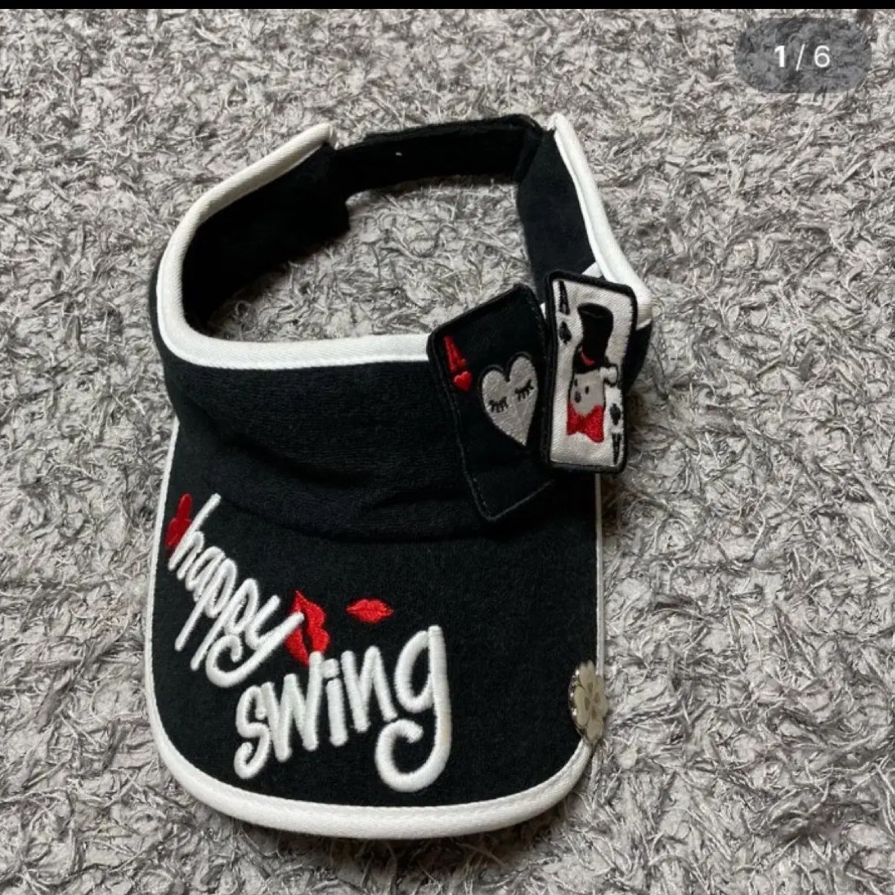 파사디골프 자수 카드 패치 썬캡