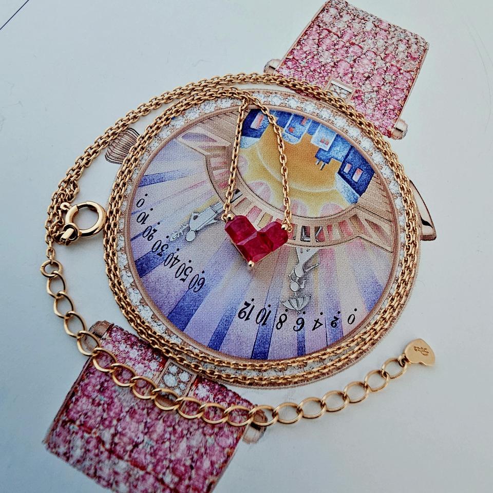 18k 루비 목걸이