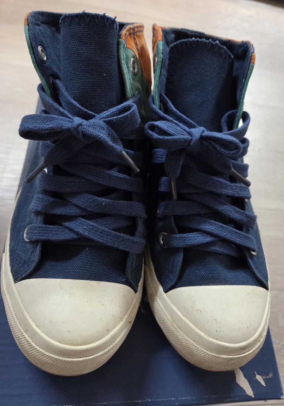 ♥K-SWISS 하이탑 운동화 네이비/오렌지/그린