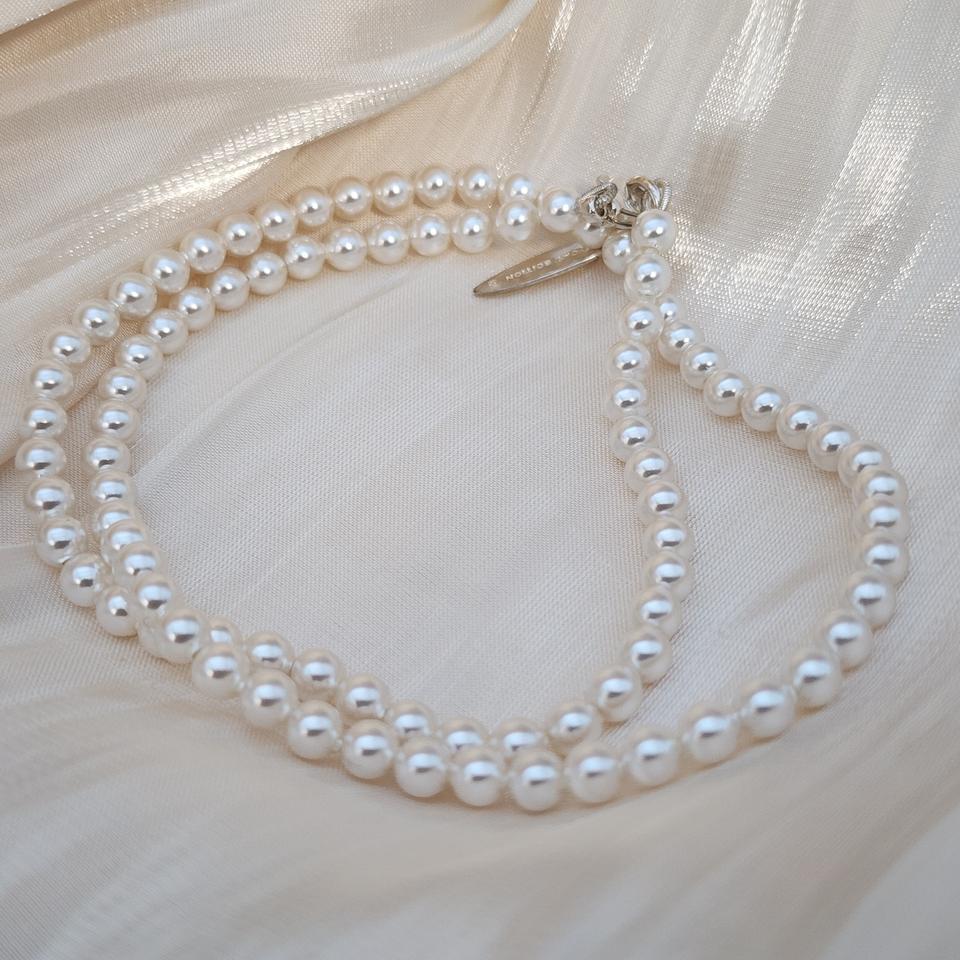 <먼데이에디션> Everyday Pearl Necklace 4mm 실버