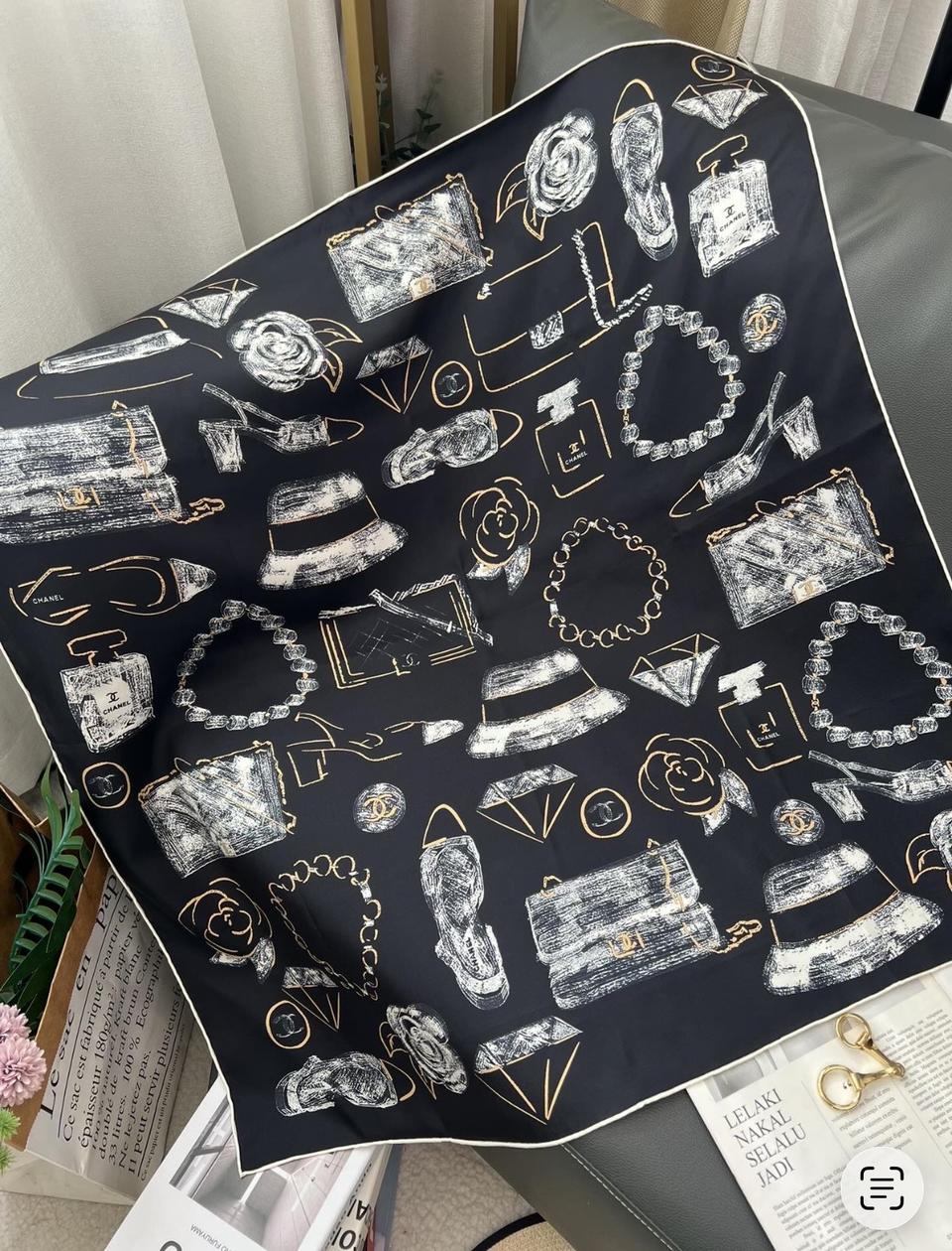 샤넬 스카프 실크