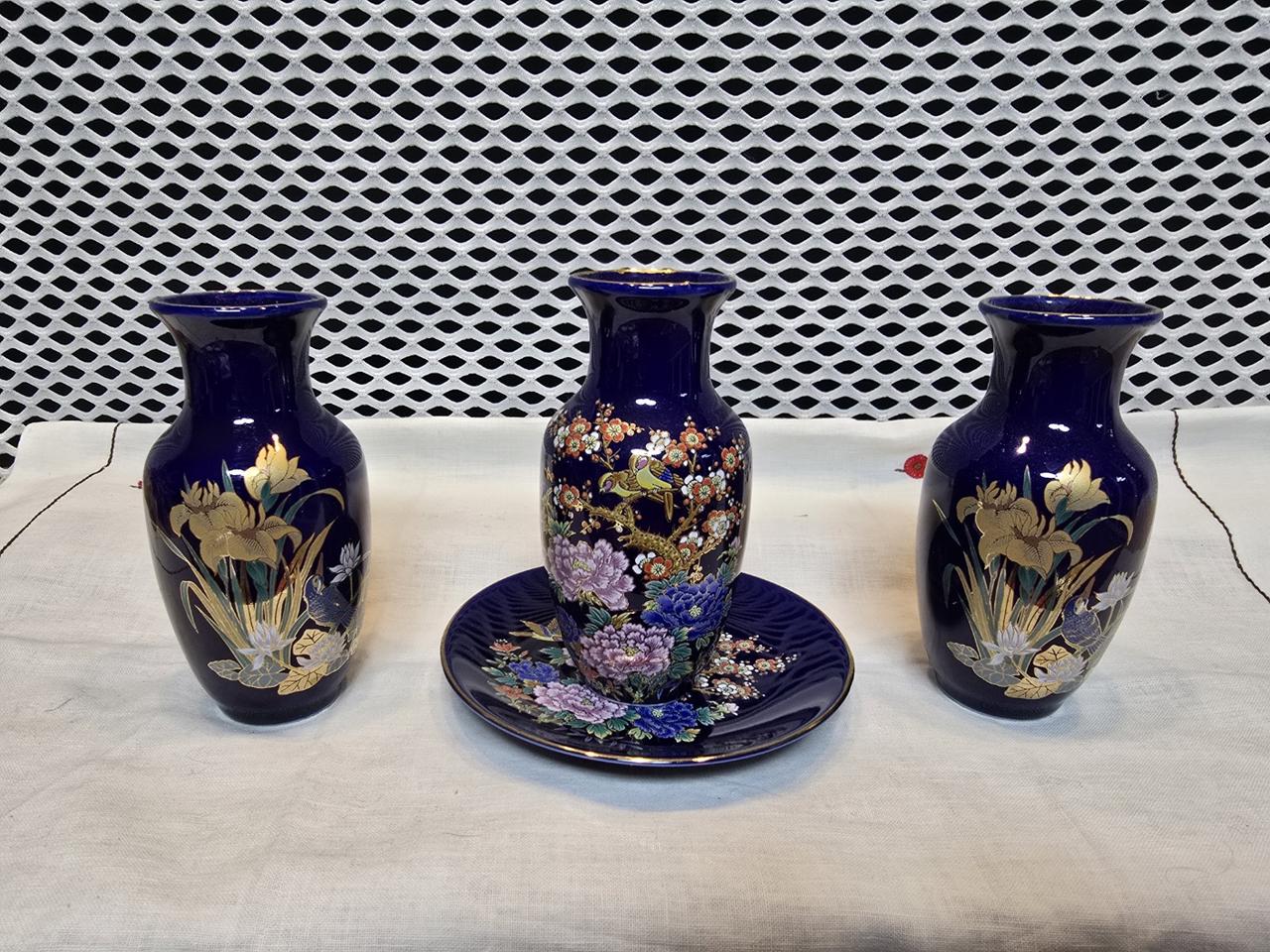 1950~70년도 제작,일본 쿠타니  인테리어 항아리 3점