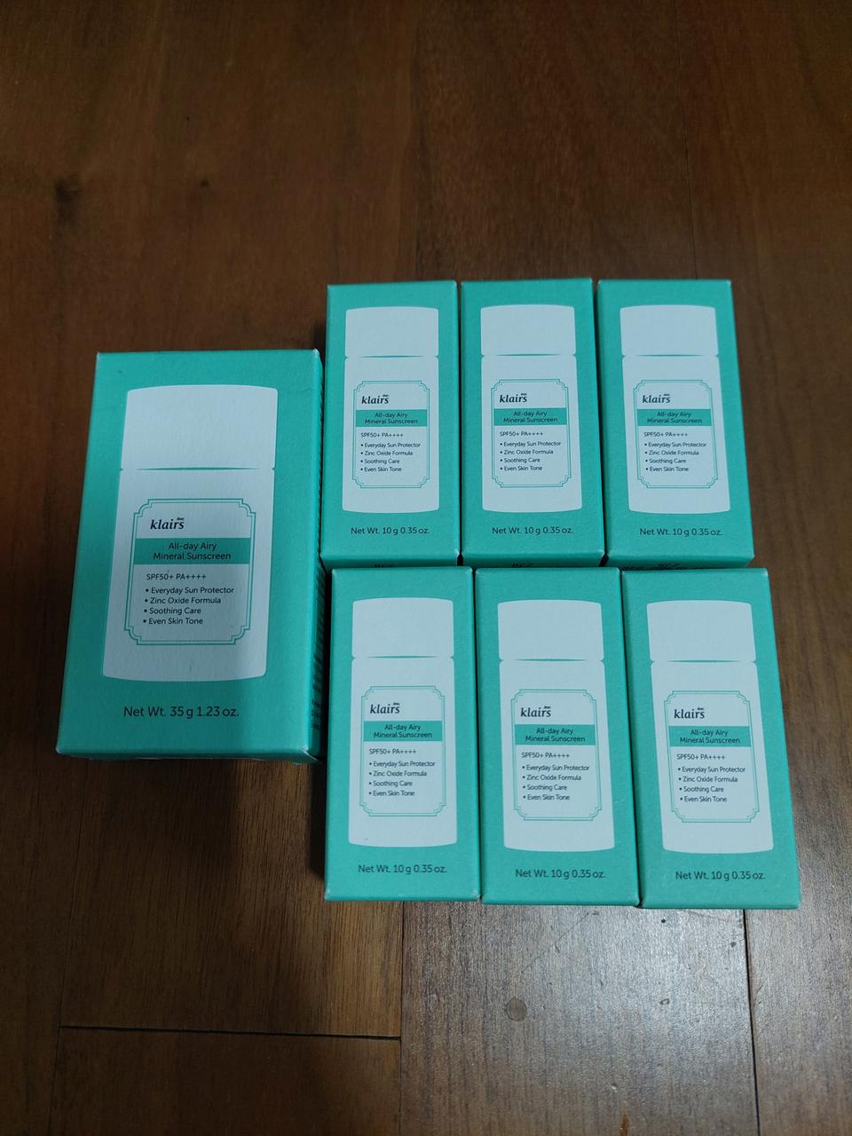 새상품 클레어스 무기자차 선크림 95g