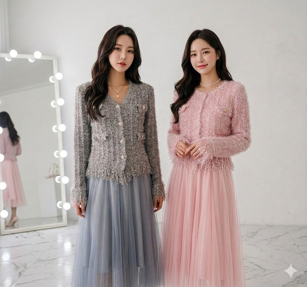 그레이 펄 스커트