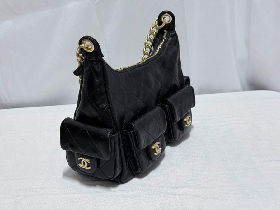 샤넬 25c 크루즈 호보백 4 포켓 cc로고체인 숄더백