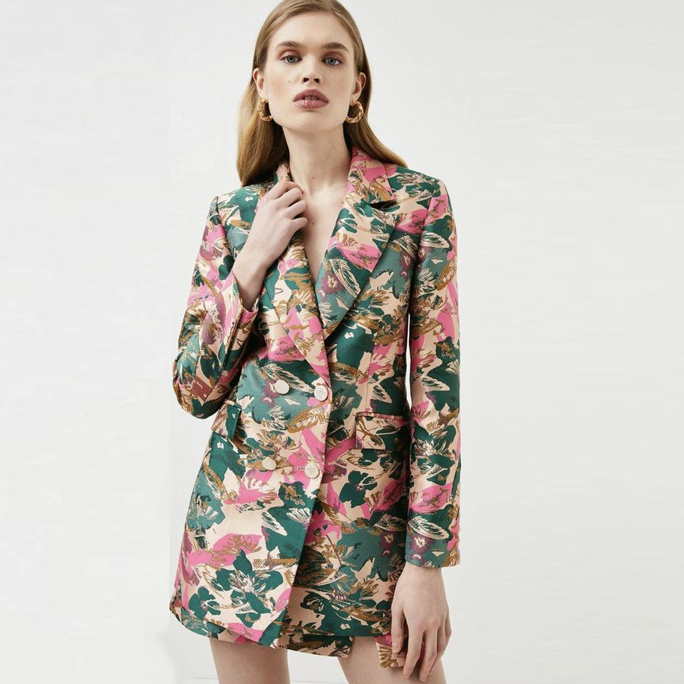 카렌밀렌(Karen Millen) 플로럴 자카드 테일러드자켓 66 새상품