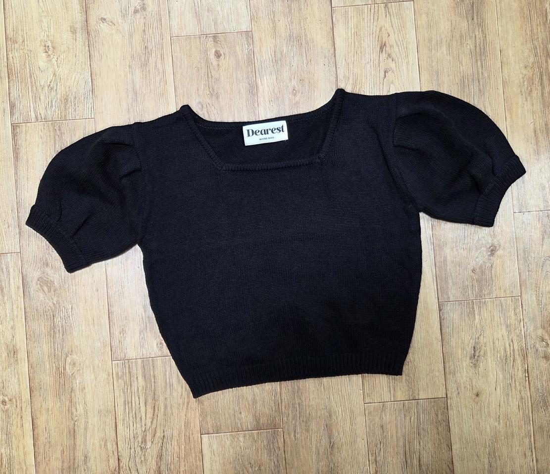 메이비베이비(MAYBEBABY) 디어리스트 스퀘어넥니트 55-66 새상품